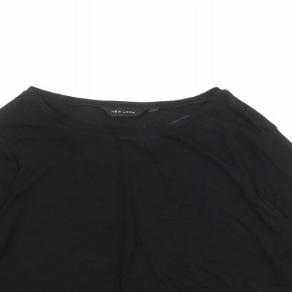 Womens UK Size 10 New Look Black Basic T-Shirt