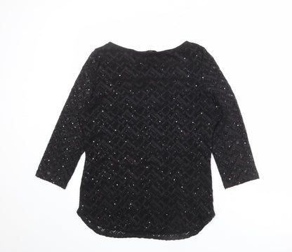 Womens UK Size 12 Per Una Black Basic Blouse