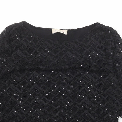 Womens UK Size 12 Per Una Black Basic Blouse