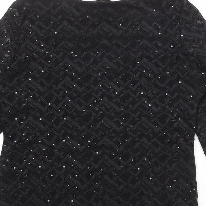 Womens UK Size 12 Per Una Black Basic Blouse