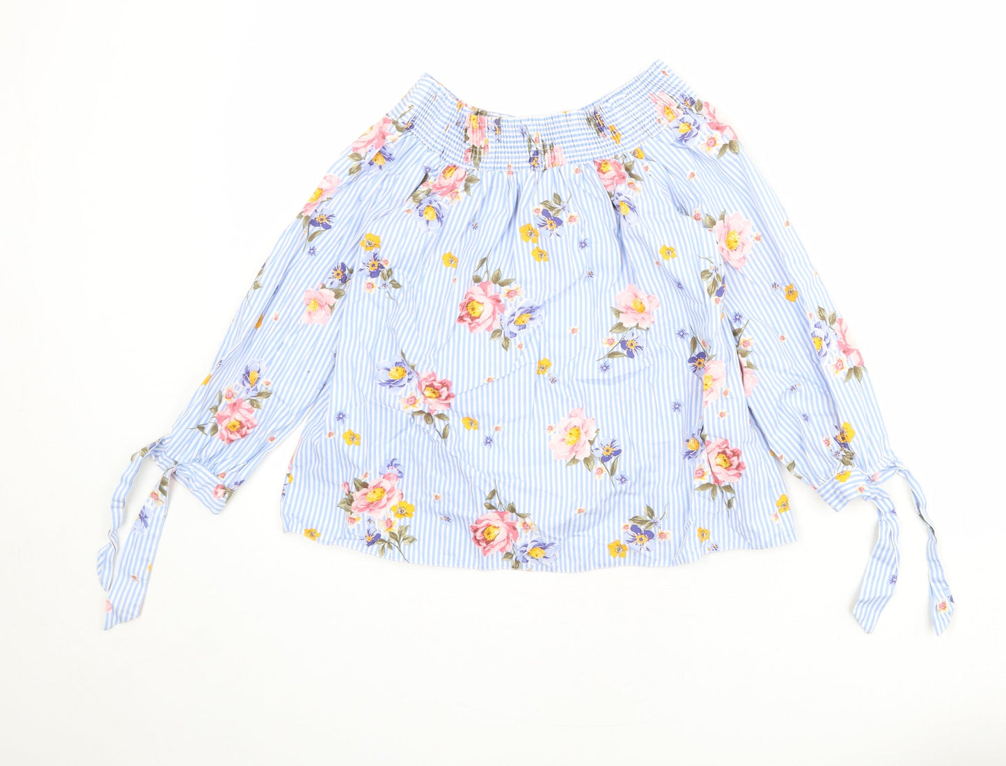 Womens UK Size 10 New Look Blue Basic Blouse