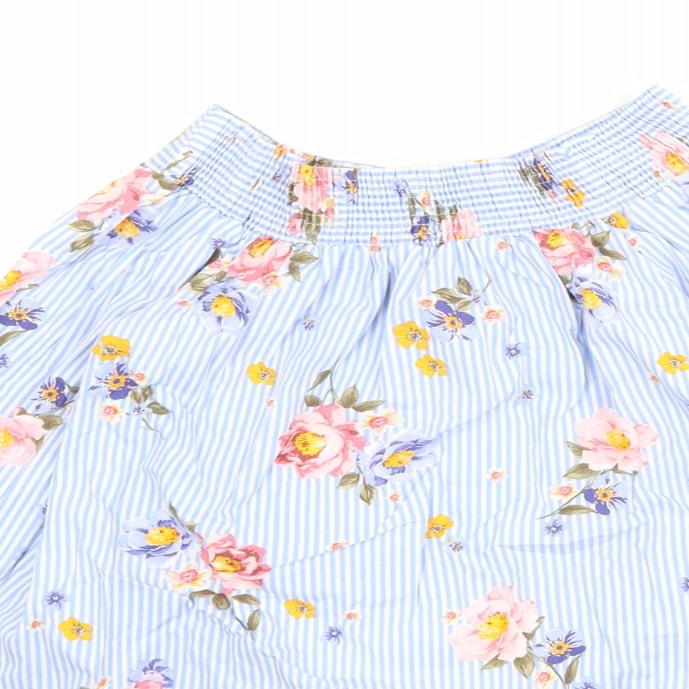 Womens UK Size 10 New Look Blue Basic Blouse