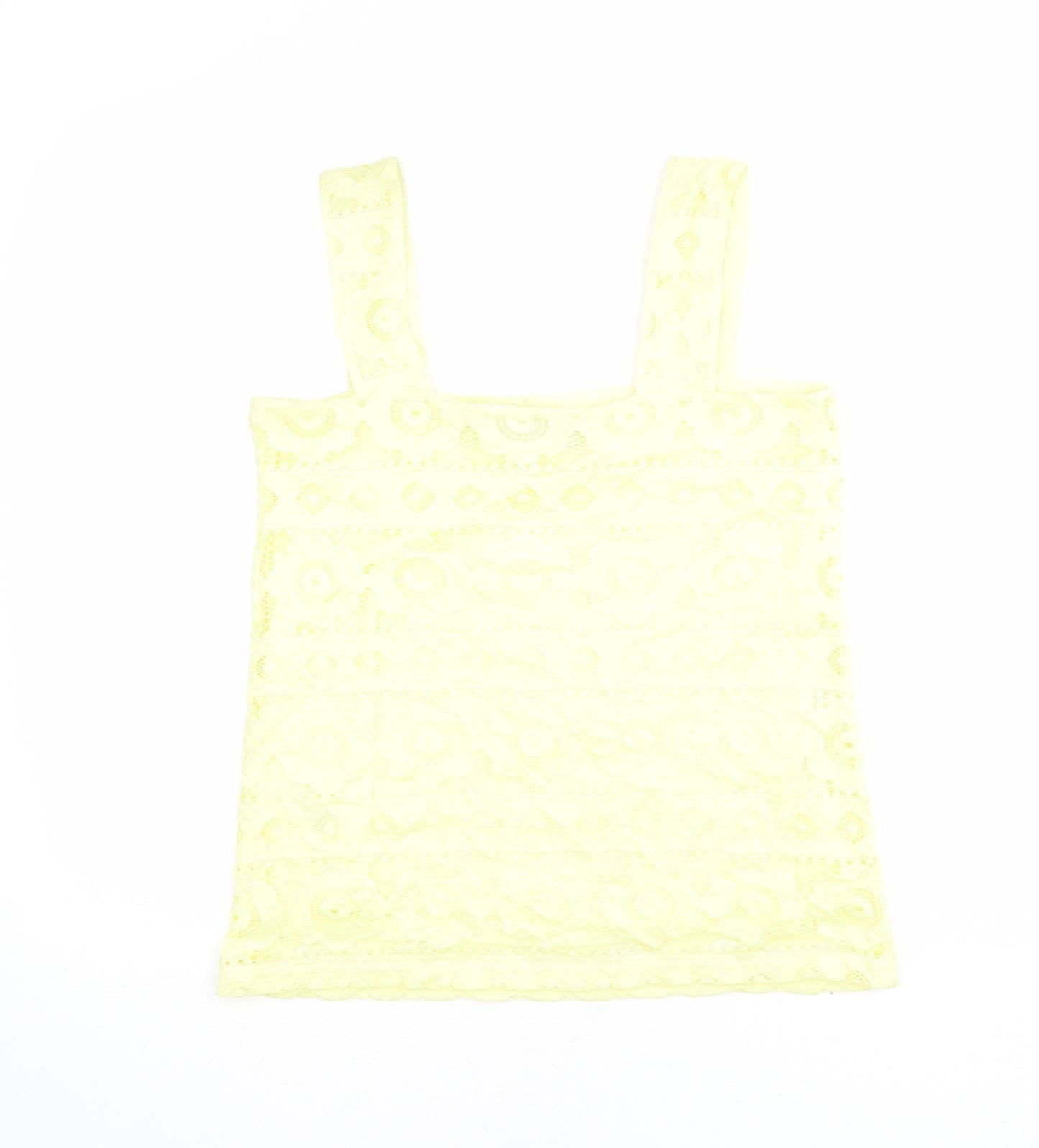 Womens UK Size 12 Dorothy Perkins Yellow Basic Tank