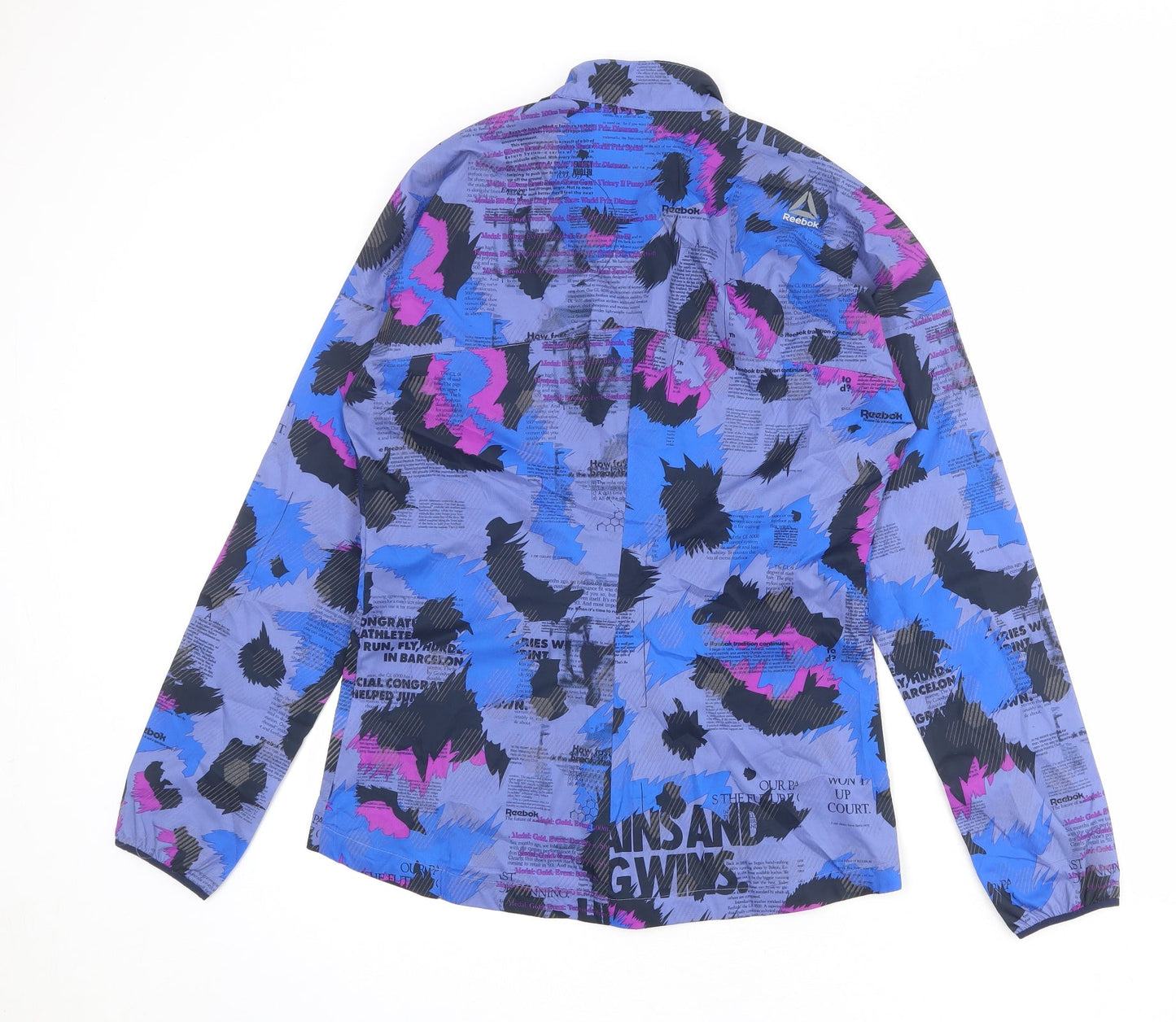 Womens UK Size S Reebok Multicoloured Windbreaker Coat