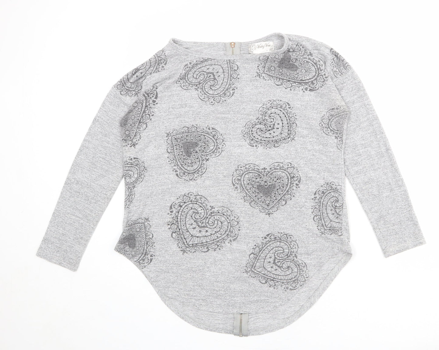 Womens UK Size S Vouley Vous Grey Pullover Jumper