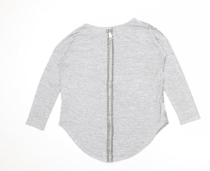 Womens UK Size S Vouley Vous Grey Pullover Jumper