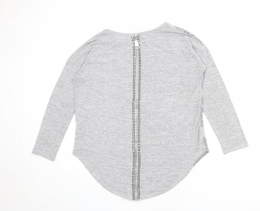 Womens UK Size S Vouley Vous Grey Pullover Jumper