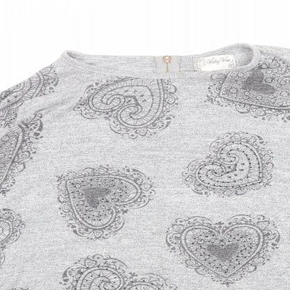 Womens UK Size S Vouley Vous Grey Pullover Jumper
