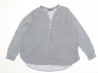 Womens UK Size 2XS Marks and Spencer Blue Basic Blouse