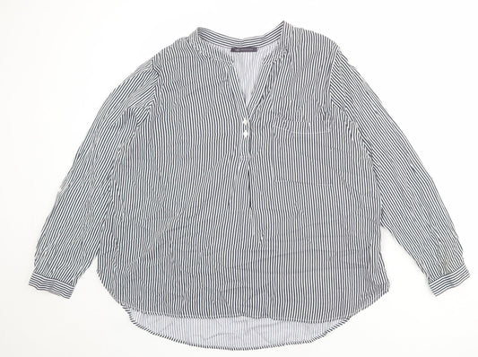 Womens UK Size 2XS Marks and Spencer Blue Basic Blouse