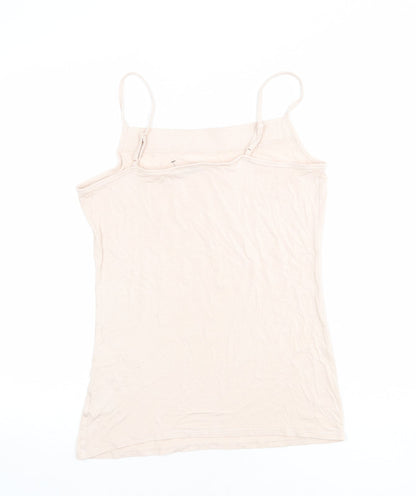 Autograph Womens Pink Viscose Basic Tank Size 14 Square Neck