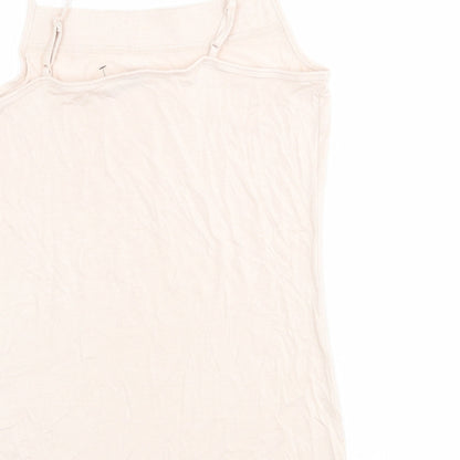 Autograph Womens Pink Viscose Basic Tank Size 14 Square Neck