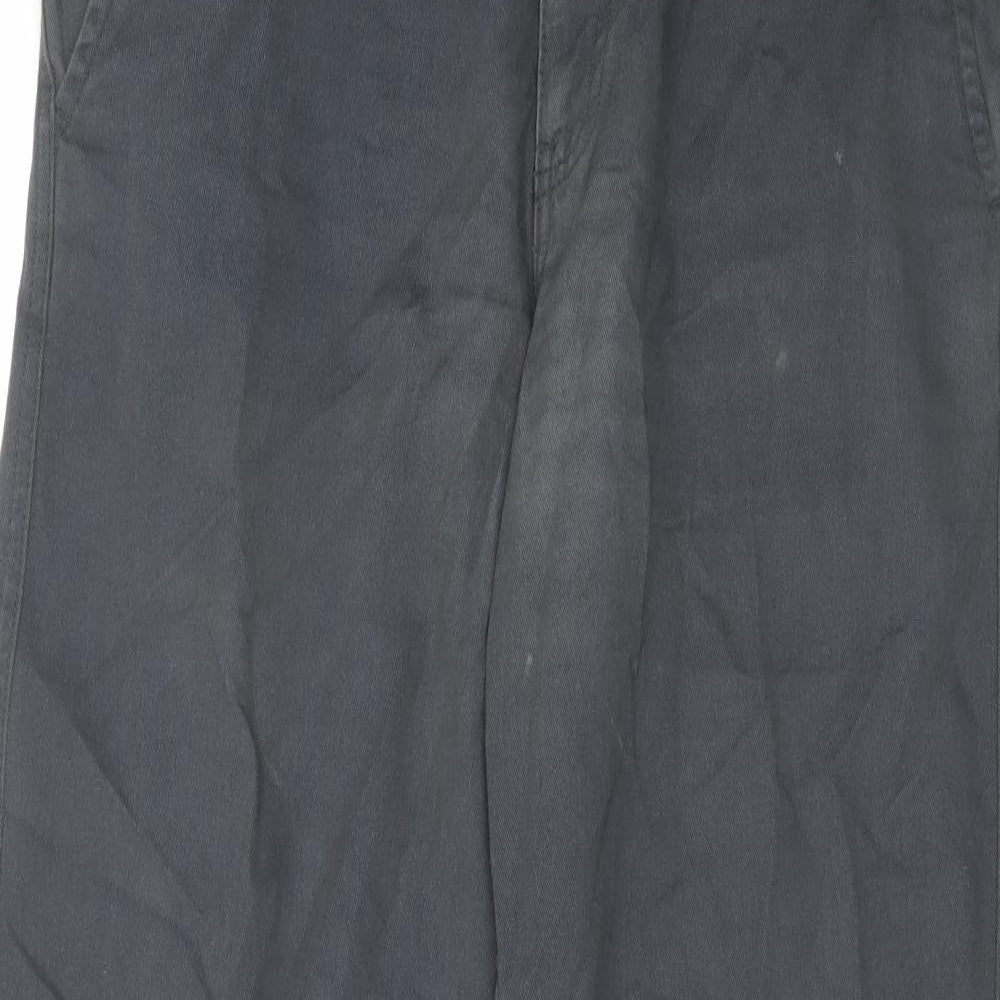 Timberland Mens Blue Striped Cotton Chino Trousers Size 33 in L32 in Regular Zip