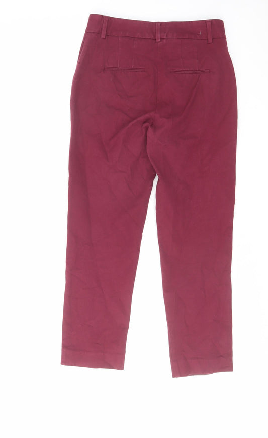 Autograph Womens Purple Cotton Dress Pants Trousers Size 6 L23 in Regular Zip