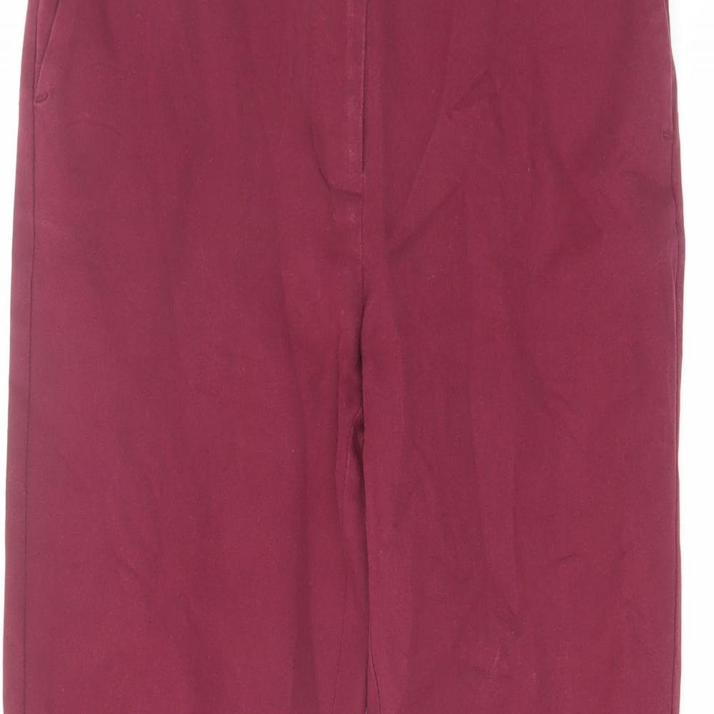 Autograph Womens Purple Cotton Dress Pants Trousers Size 6 L23 in Regular Zip