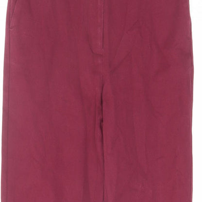 Autograph Womens Purple Cotton Dress Pants Trousers Size 6 L23 in Regular Zip