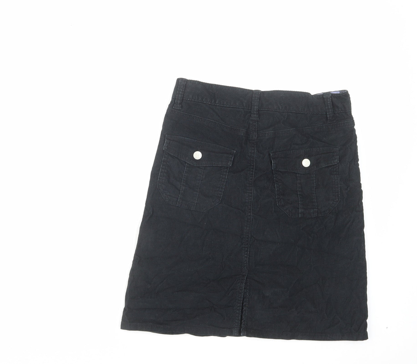 Gap Womens Black Cotton A-Line Skirt Size 6 Zip