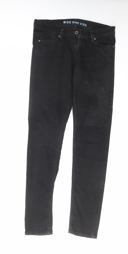 Denim & Co. Womens Black Cotton Skinny Jeans Size 10 L30 in Regular Zip