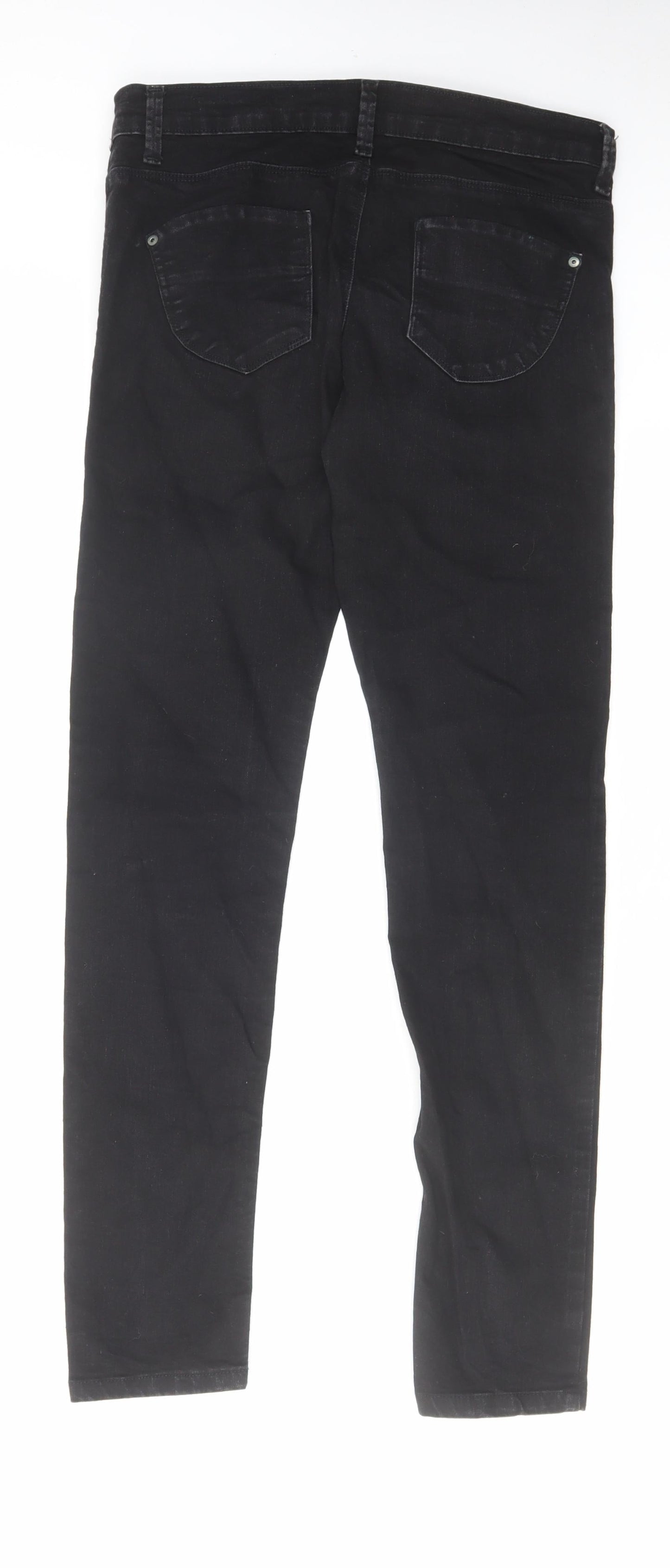 Denim & Co. Womens Black Cotton Skinny Jeans Size 10 L30 in Regular Zip