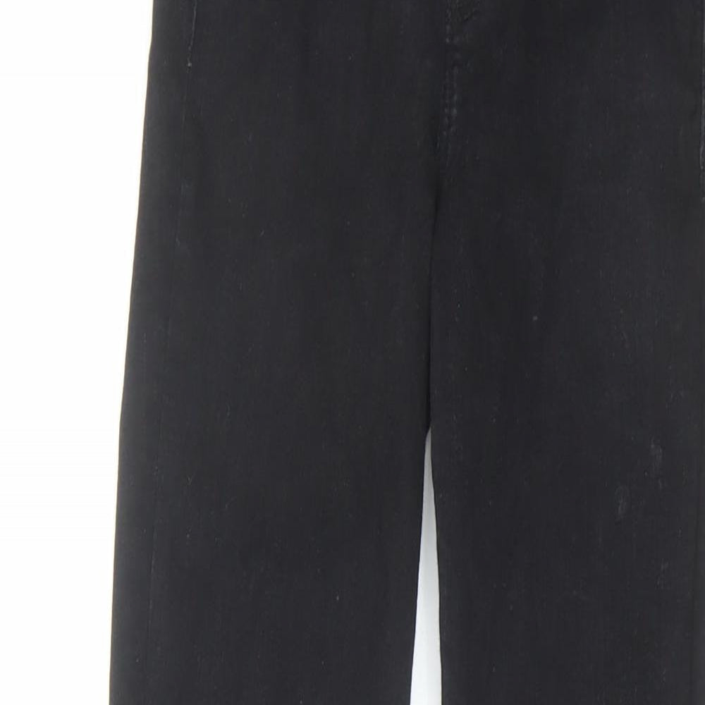 Zara Womens Black Cotton Skinny Jeans Size S L27 in Regular Zip