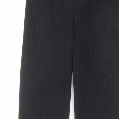 Zara Womens Black Cotton Skinny Jeans Size S L27 in Regular Zip