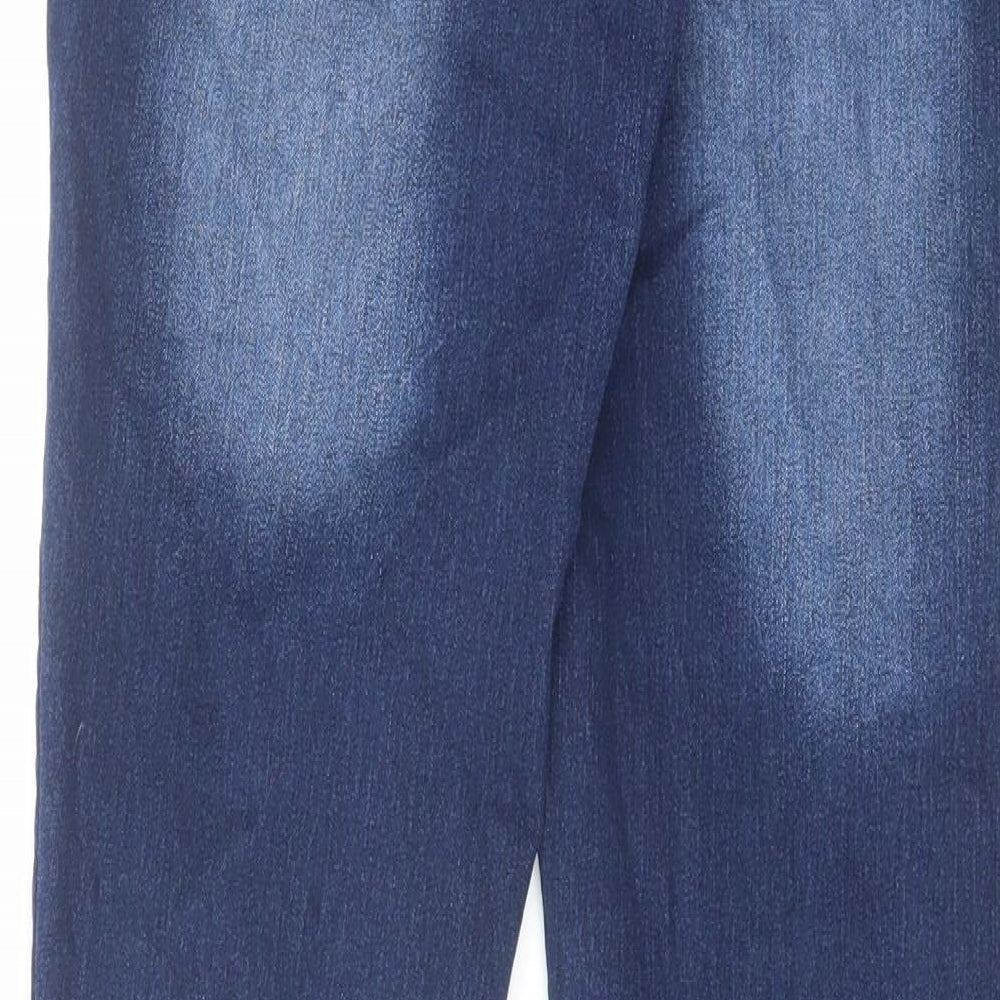 Denim & Co. Womens Blue Cotton Skinny Jeans Size 10 L28 in Regular Zip