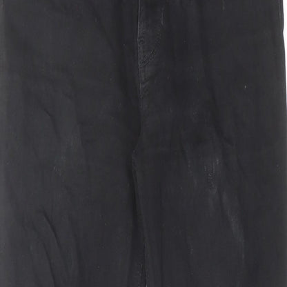 Zara Womens Black Cotton Skinny Jeans Size 8 L27 in Regular Zip