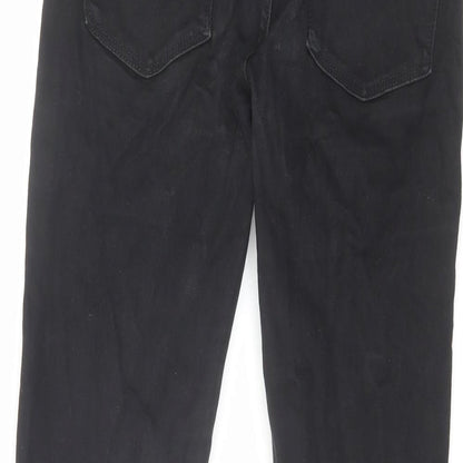 Zara Womens Black Cotton Skinny Jeans Size 8 L27 in Regular Zip