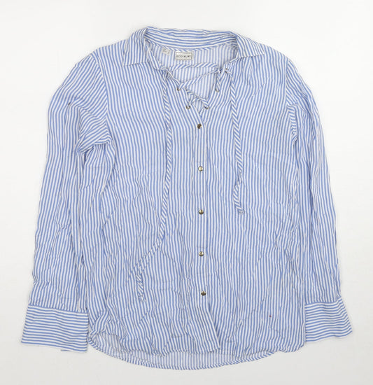 Womens UK Size 6 Body Flirt Blue Basic Button-Up