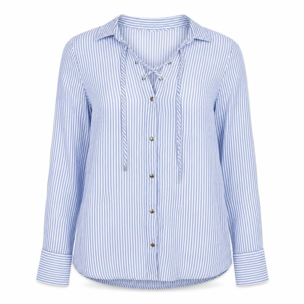 Womens UK Size 6 Body Flirt Blue Basic Button-Up