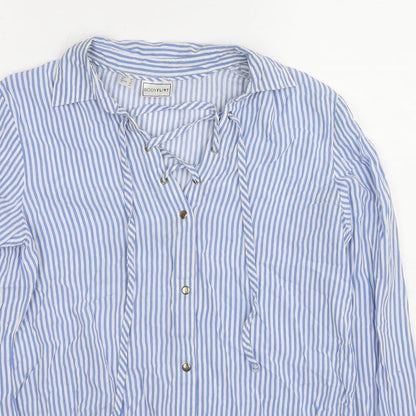 Womens UK Size 6 Body Flirt Blue Basic Button-Up