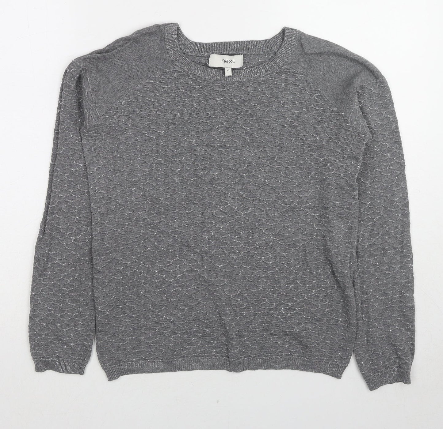 Womens UK Size 10 NEXT Grey Pullover Jumper