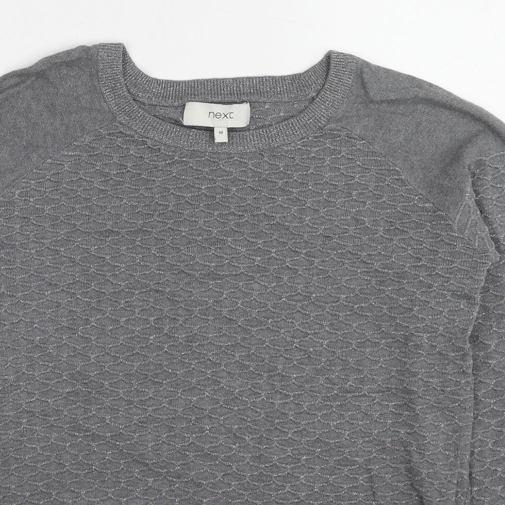 Womens UK Size 10 NEXT Grey Pullover Jumper
