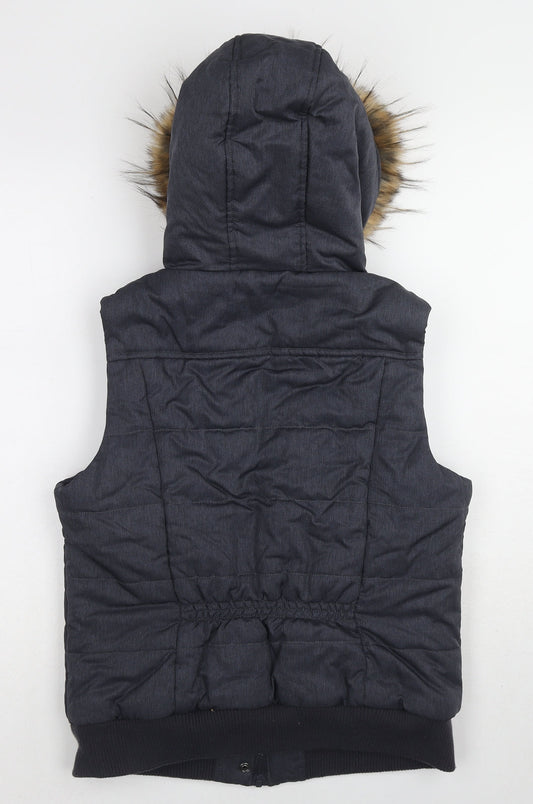 Avenue Womens Blue Gilet Jacket Size 12 Zip