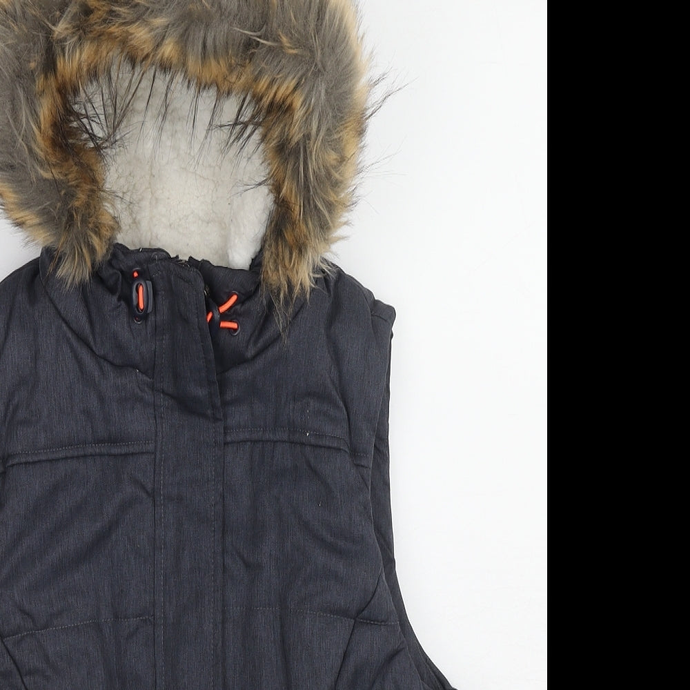 Avenue Womens Blue Gilet Jacket Size 12 Zip