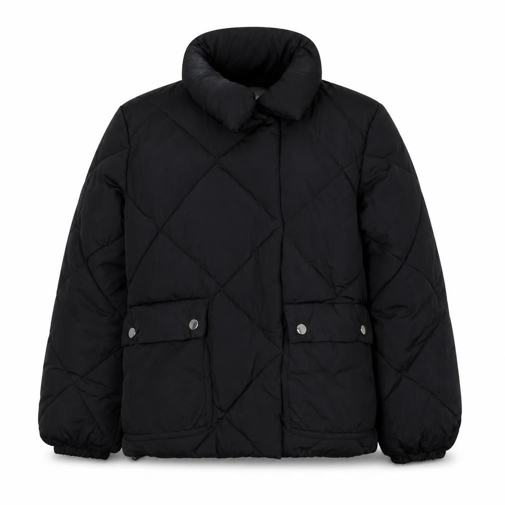 Next Womens Black Quilted Jacket Size 6 Zip