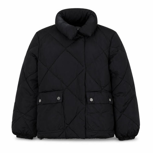 Next Womens Black Quilted Jacket Size 6 Zip