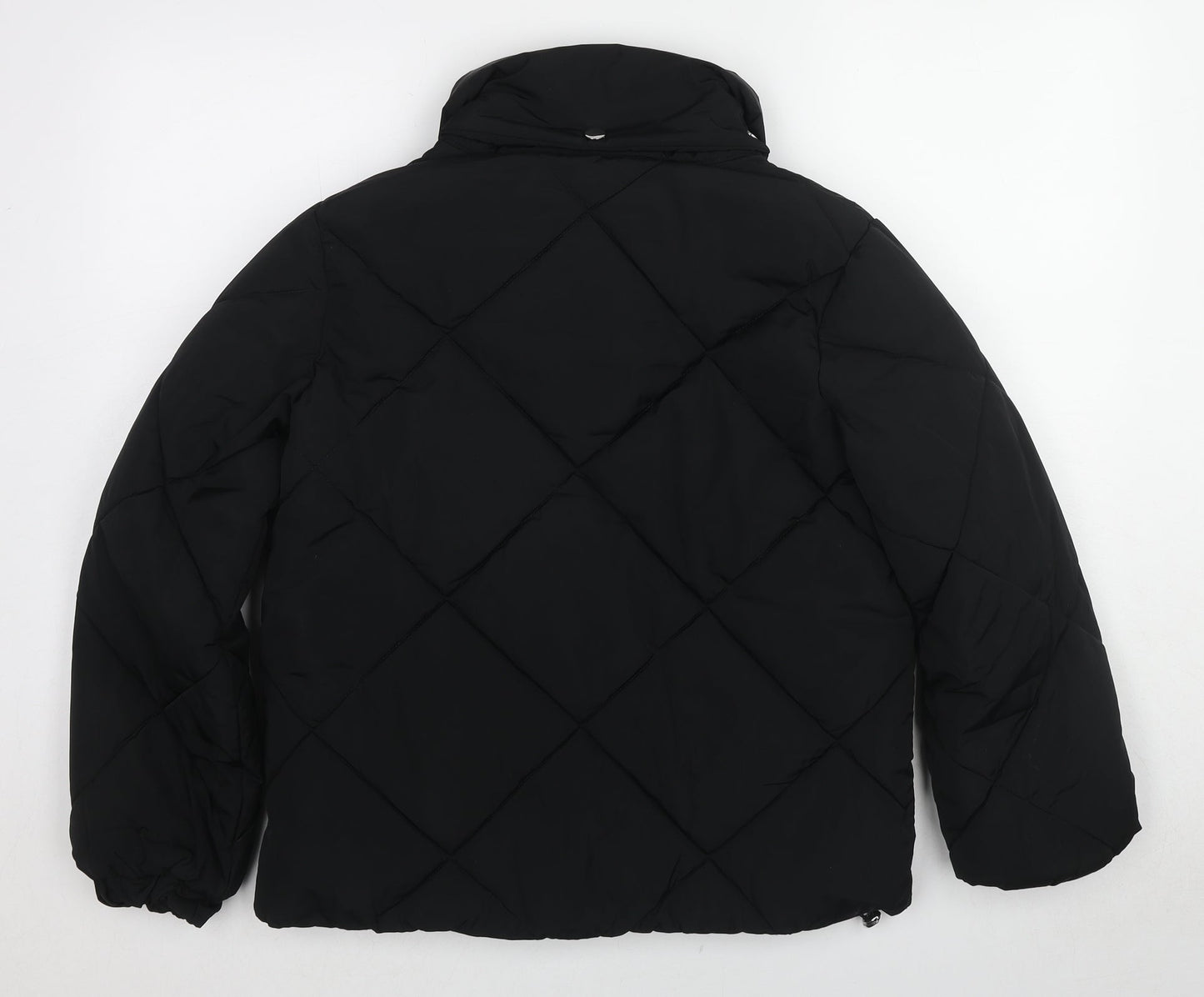 Womens UK Size 6 NEXT Black Quilted Coat