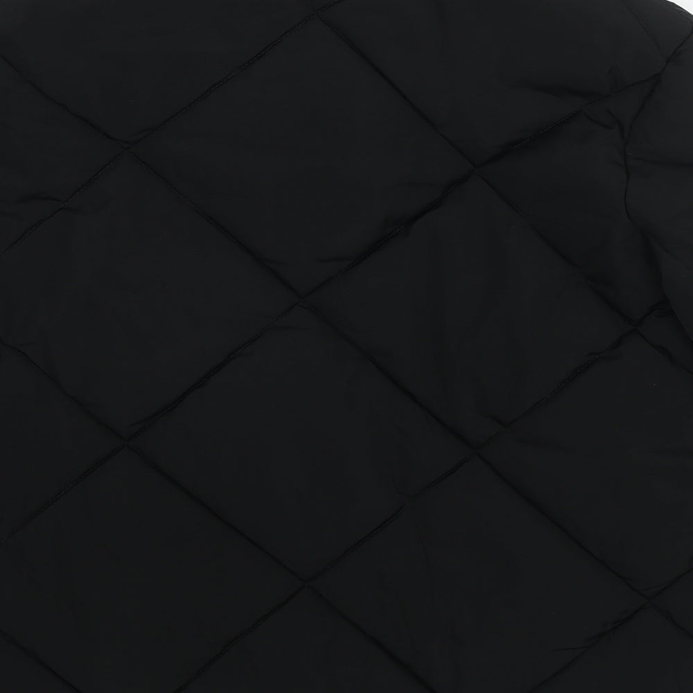 Womens UK Size 6 NEXT Black Quilted Coat