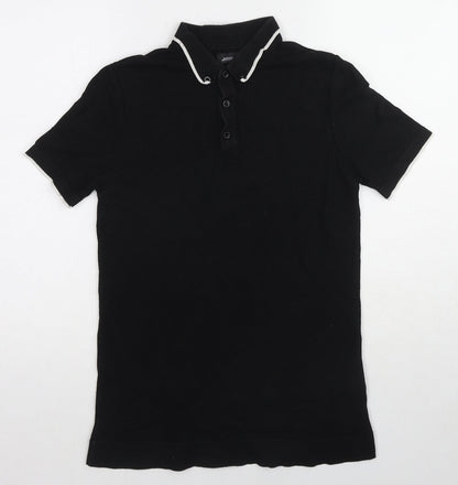 Burton Mens Black Cotton Polo Size XS Collared Pullover