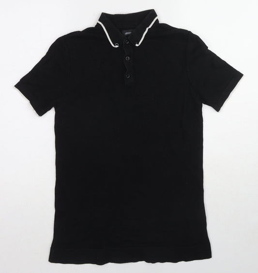 Burton Mens Black Cotton Polo Size XS Collared Pullover