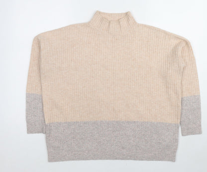 Womens UK Size S Marks and Spencer Beige Pullover Jumper