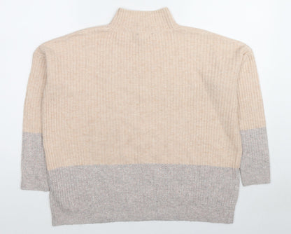Womens UK Size S Marks and Spencer Beige Pullover Jumper