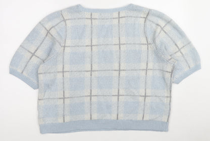 Womens UK Size 2XS South Blue Pullover Jumper