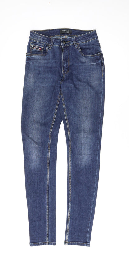 Vigneaud Womens Blue Cotton Skinny Jeans Size 29 in L33 in Regular Zip
