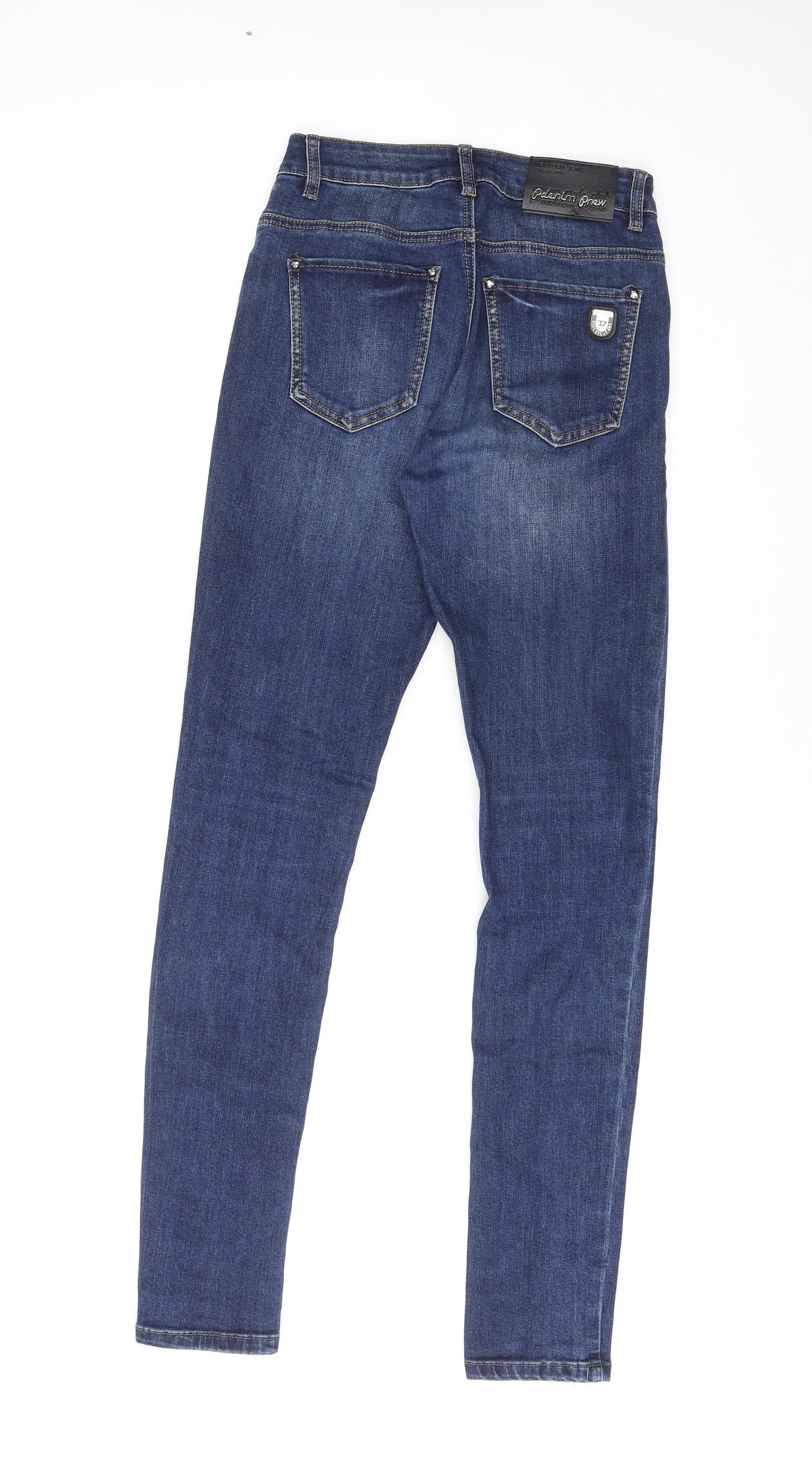 Vigneaud Womens Blue Cotton Skinny Jeans Size 29 in L33 in Regular Zip