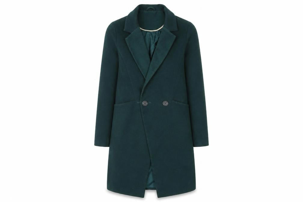 Womens UK Size S Oasis Green Overcoat