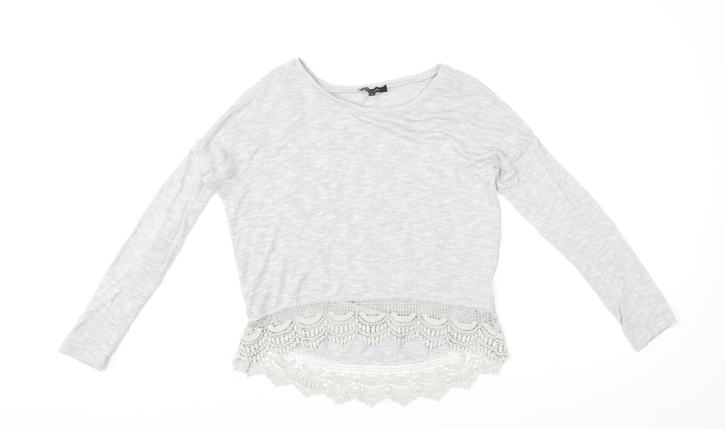 Womens UK Size 8 New Look Grey Pullover Jumper
