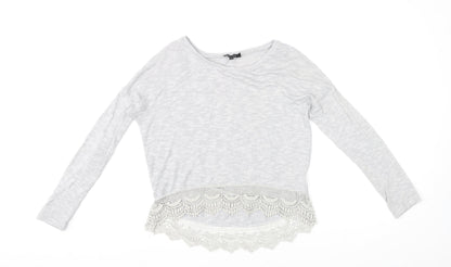 Womens UK Size 8 New Look Grey Pullover Jumper