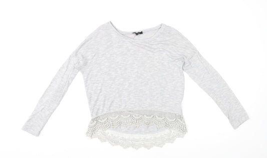 Womens UK Size 8 New Look Grey Pullover Jumper